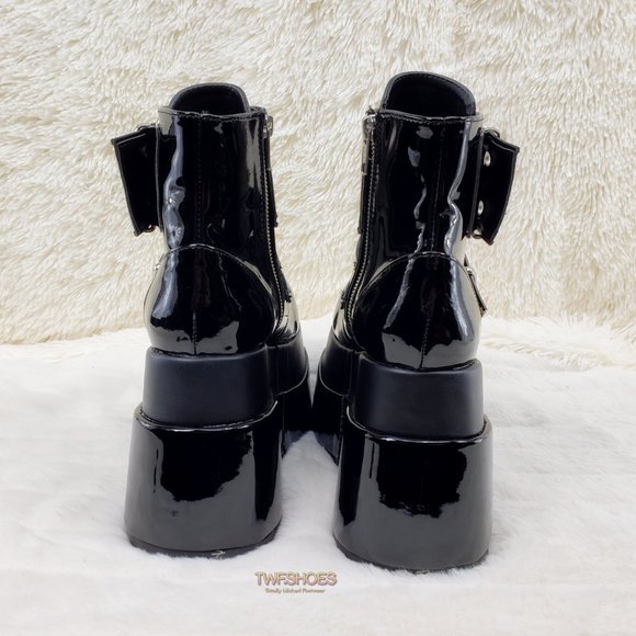 Bear 104 Platform Ankle Boots Goth Punk Rave - Picture 14 of 16